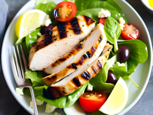 Grilled Chicken Salad with Olive Oil Dressing
